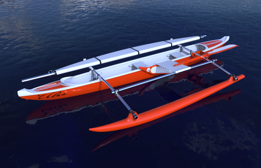 帆船独木舟3D模型图纸 Solidworks设计缩略图